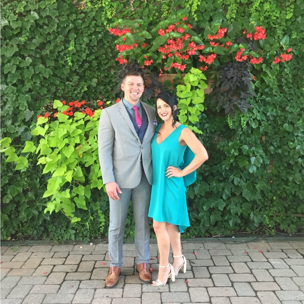 BCBG Green Sleeveless Dress